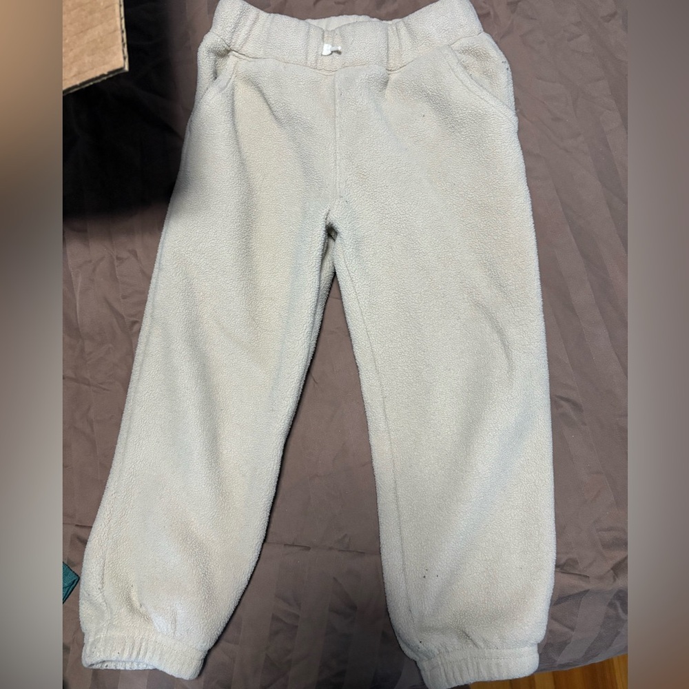 Old Navy Kids Fleece Joggers - Light cream 3t